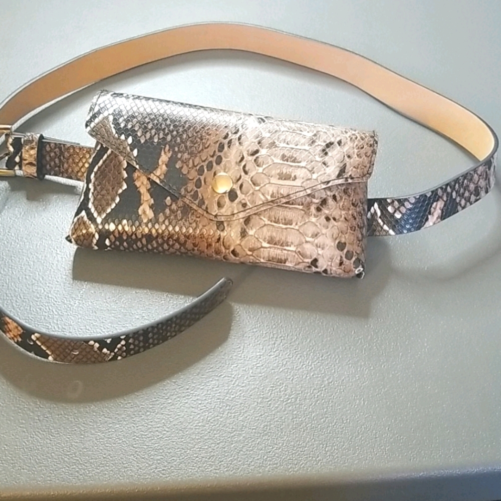 Snakeskin Hip Bag Purse